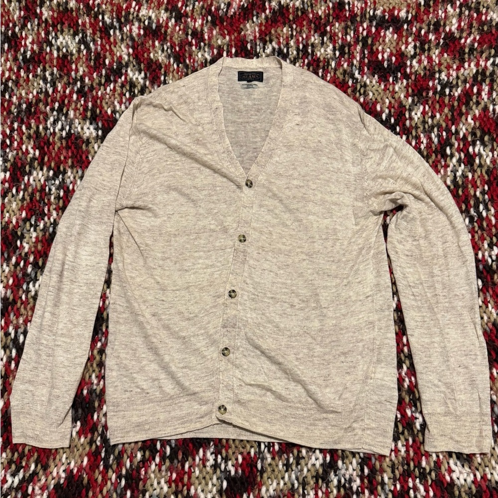 *RARE* Beams Japan Flander’s Linen Beige Cardigan - Size XL